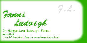 fanni ludvigh business card